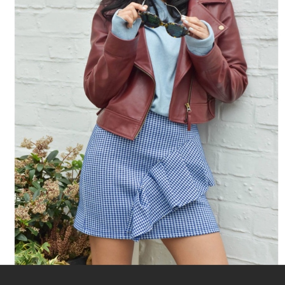 Topshop gingham skirt